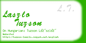 laszlo tuzson business card